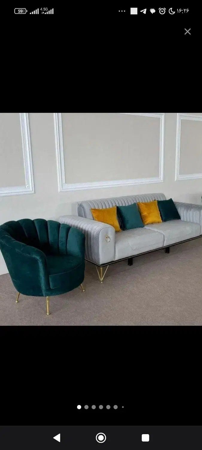 مبل عالی اسکلت چوب روس و پارچه ضمانتی|مبلمان خانگی و میز عسلی|بوکان, |دیوار