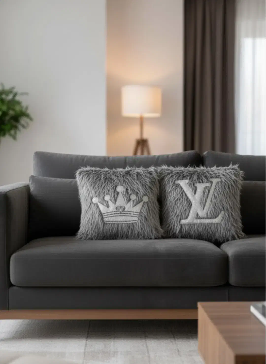 کوسن خزدار نقره ای|مبلمان خانگی و میز عسلی|سبزوار, همت|دیوار