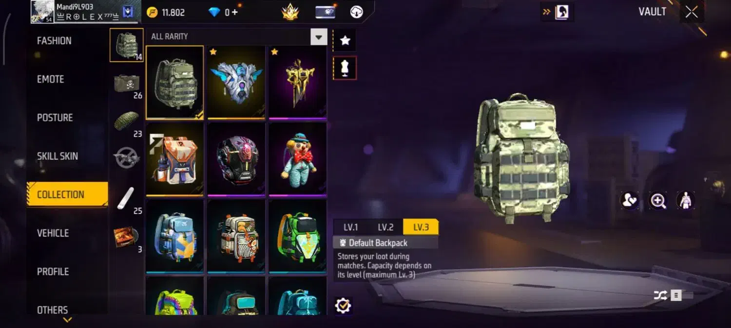 اکانت فری فایر لول ۵۴|کنسول، بازی ویدئویی و آنلاین|حمیدیا, |دیوار