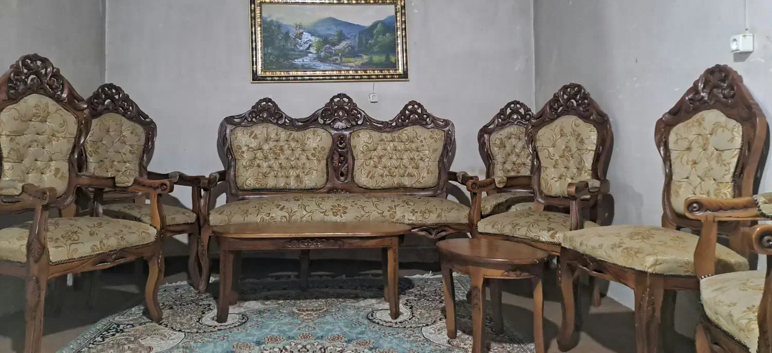 مبل سلطنتی|مبلمان خانگی و میز عسلی|خسروشاه, |دیوار