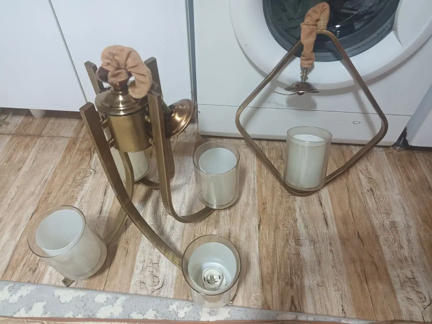 دو عد لوستر شاخه ایی حبابدار|لوستر و چراغ آویز|سقز, |دیوار