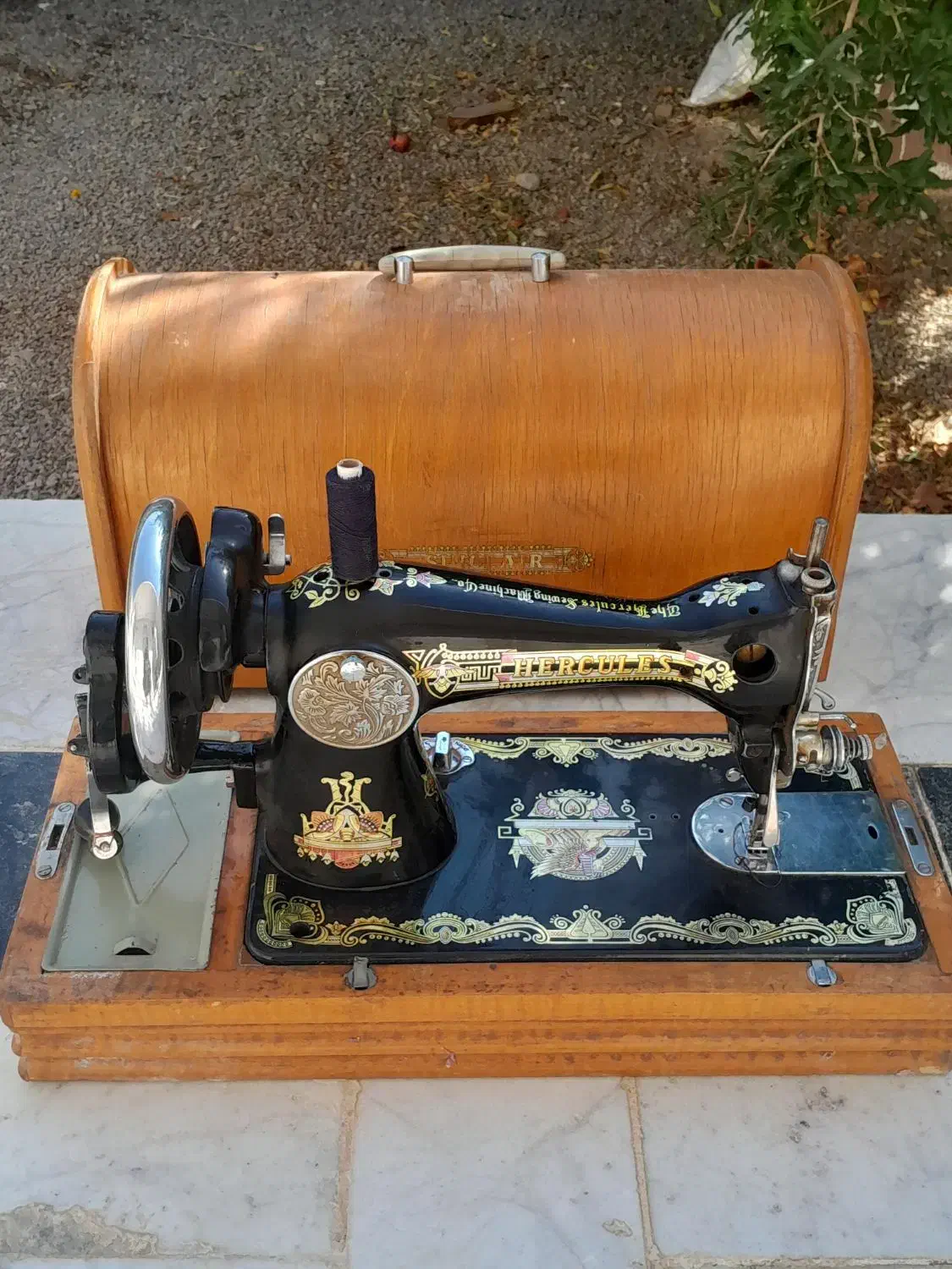 چرخ خیاطی قدیمی|چرخ خیاطی و ریسندگی|اژیه, |دیوار