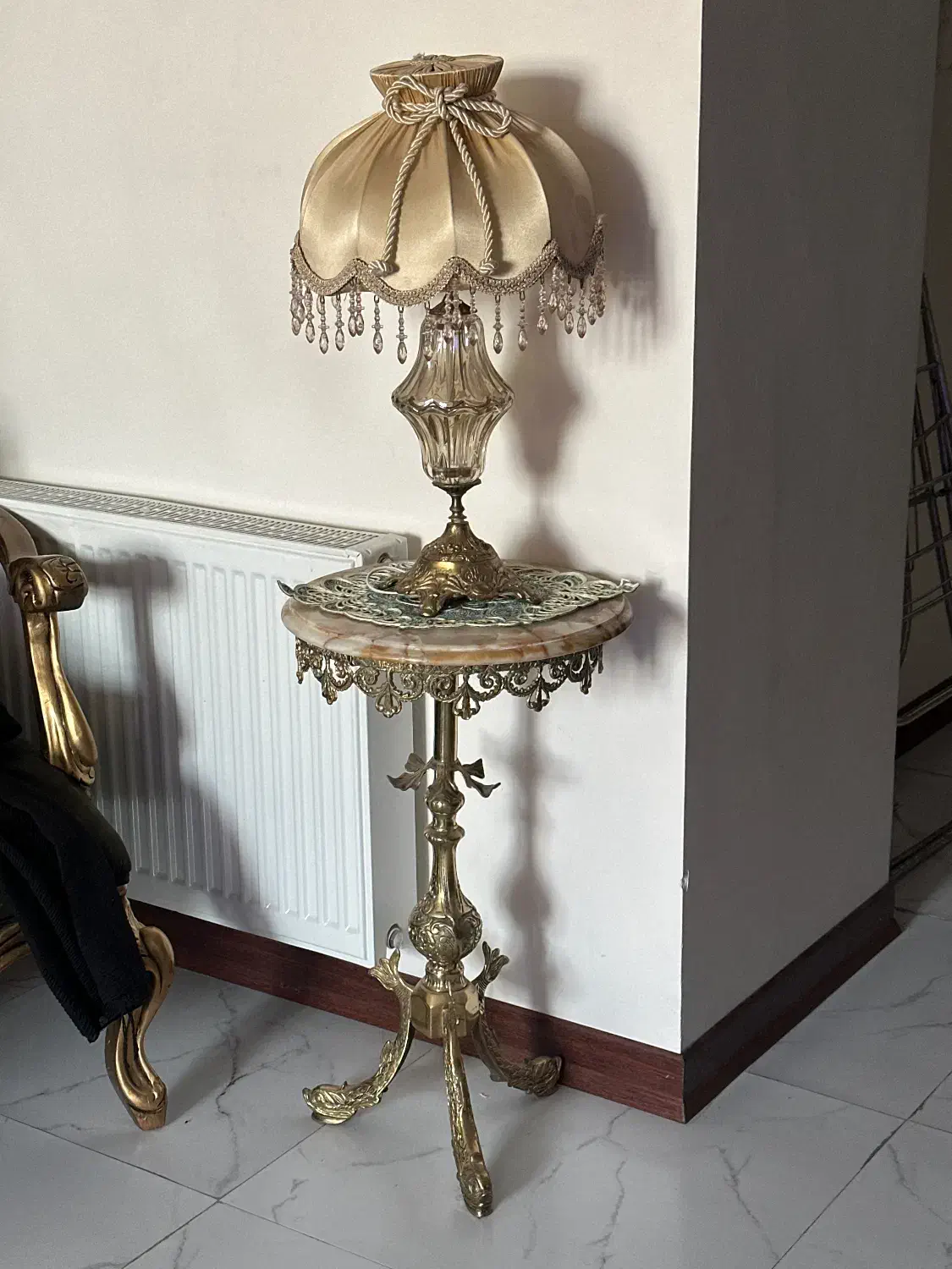 میز برنج همراه با اباژور|صنایع دستی و سایر لوازم تزئینی|تهران, وحیدیه|دیوار