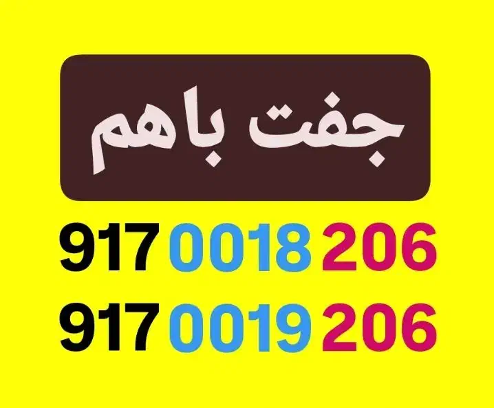 0917-0018-207|سیم‌کارت|شیراز, معالی‌آباد|دیوار