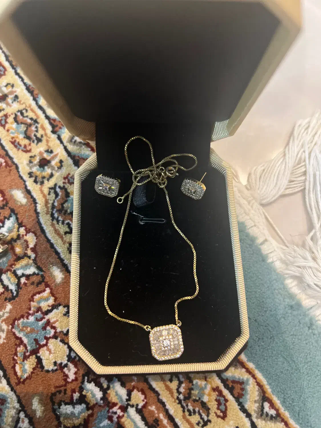 نیم ست نقره سیاه قلم|جواهرات|مشهد, الهیه|دیوار