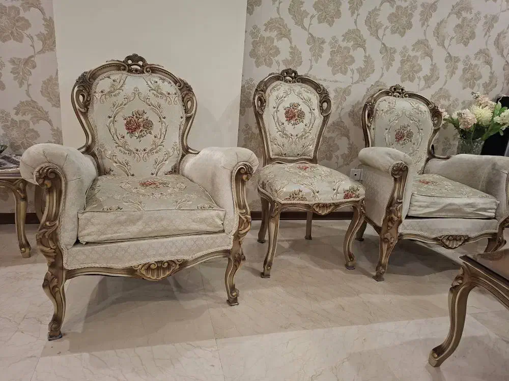 مبل استیل ۹ نفره با میز غذاخوری|مبلمان خانگی و میز عسلی|تهران, شهرک آزمایش|دیوار