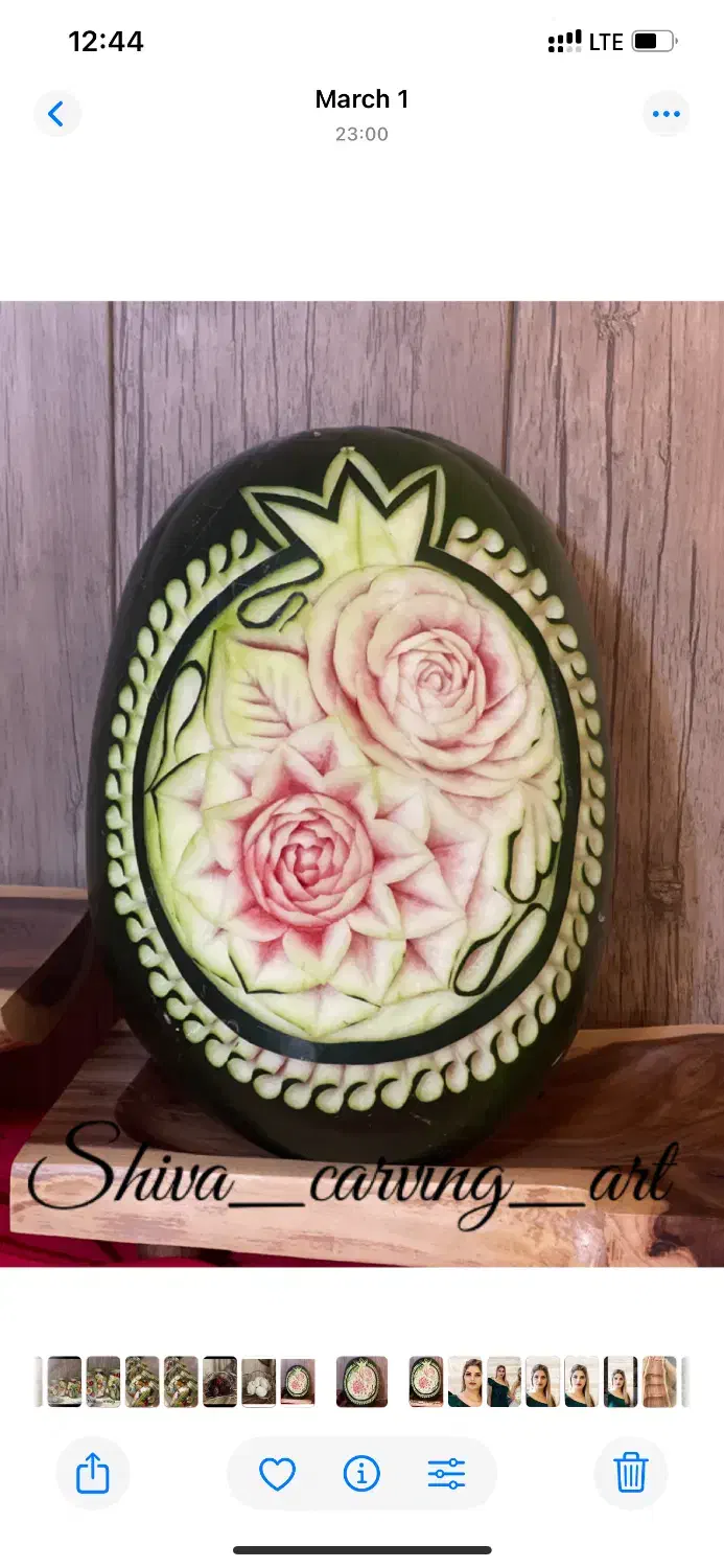 حکاکی هندوانه سبد میوه ویژه شب یلدا|خدمات پذیرایی، مراسم|شیراز, رحمت‌آباد|دیوار