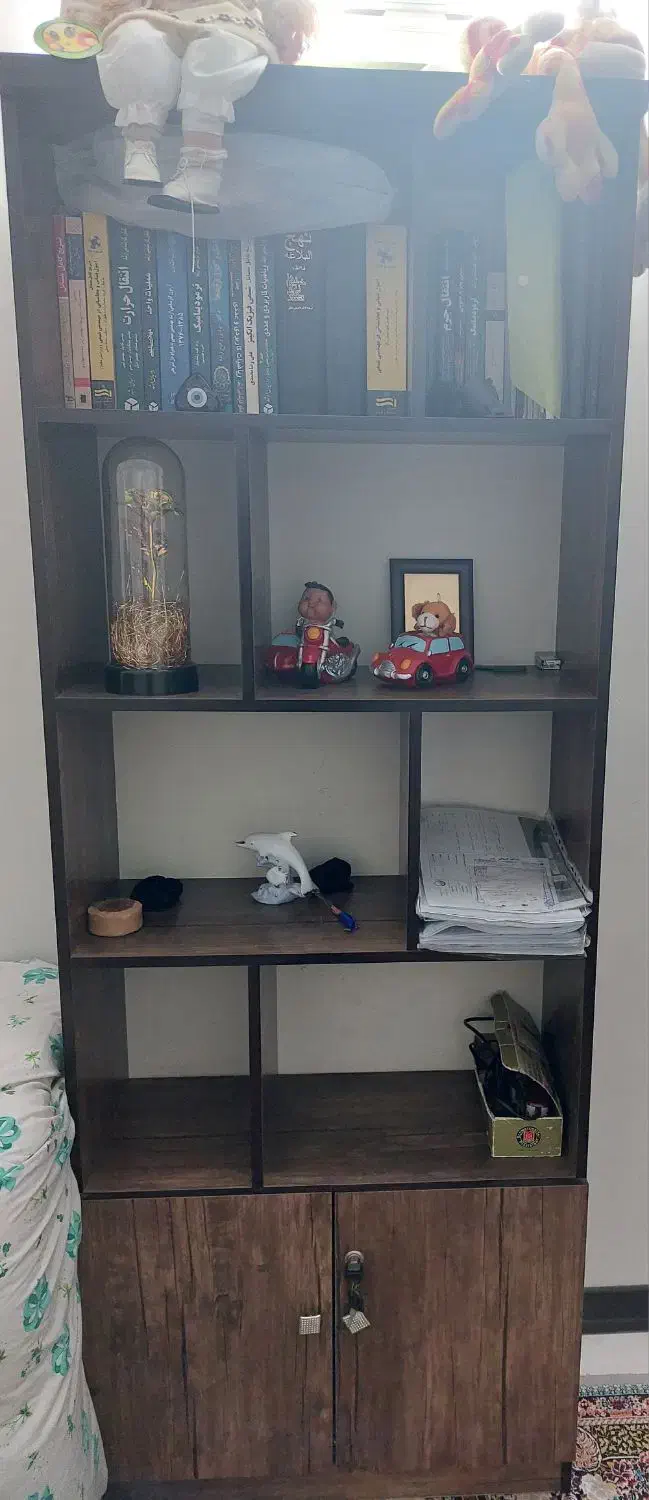 کتابخانه|کتابخانه، شلف، قفسه‌های دیواری|تهران, تختی|دیوار