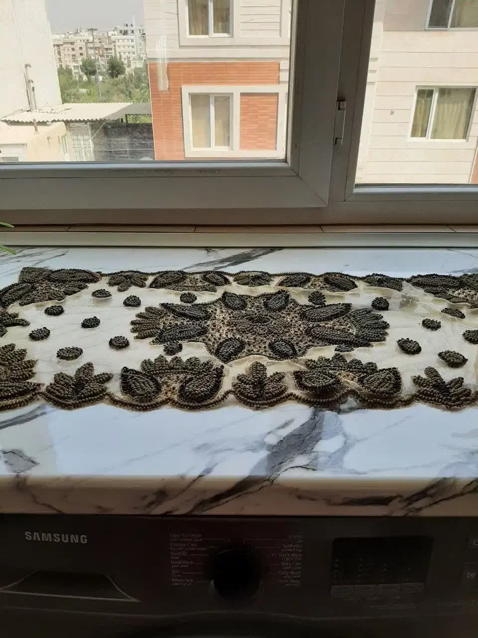 رومیزی منجوق دوزی شده 3 تیکه|پرده، رانر، رومیزی|تهران, والفجر (افسریه)|دیوار