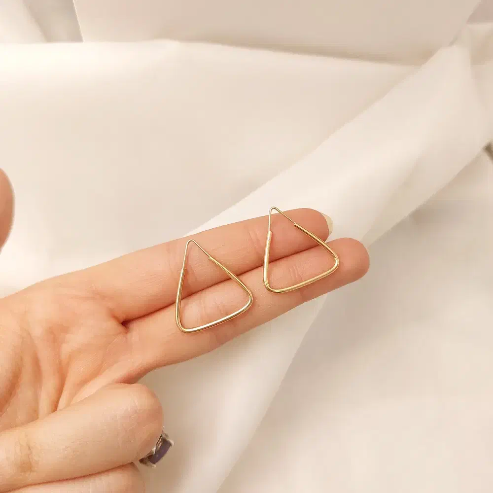 گوشواره حلقه و اشکال هندسی نقره مشابه طلا|بدلیجات|مشهد, گلشور|دیوار