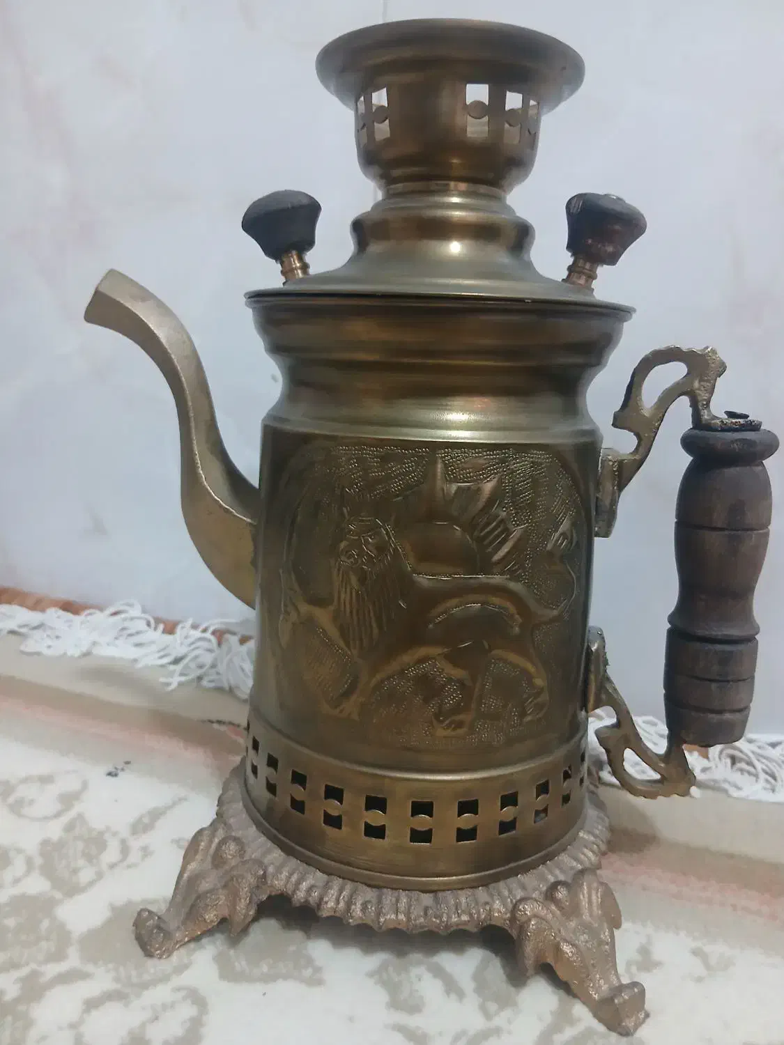 سماور  مسی 1942|کلکسیون اشیاء عتیقه|تهران, فلسطین (میدان انقلاب)|دیوار