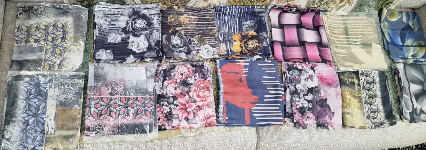 حراج انواع روسری در طرح و رنگهای متنوع|حراج|دامغان, |دیوار