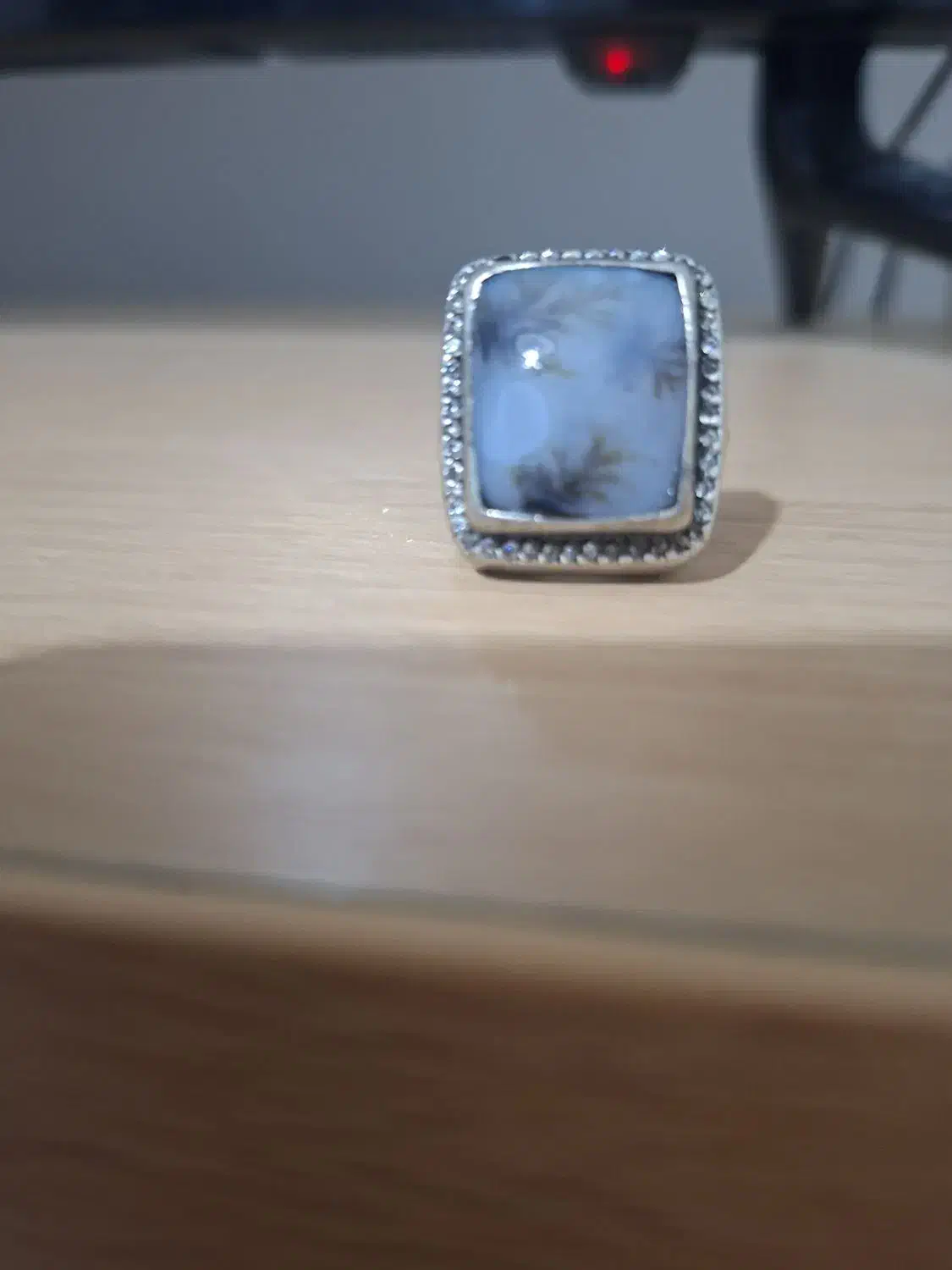 انگشتر نقره با سنگ شجر زیبا|جواهرات|رشت, گیل|دیوار