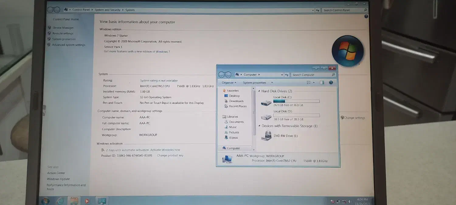 لپتاپ DELL مدل ۶۴۰۰ INSPIRON|رایانه همراه|تهران, ازگل|دیوار