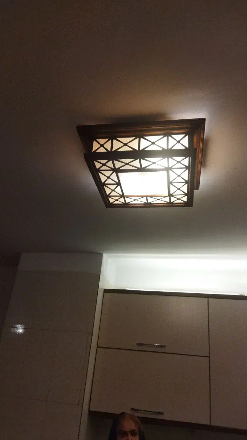 لوستر چوبی سقفی شید دکوری|لوستر و چراغ آویز|پردیس, فاز ۸|دیوار