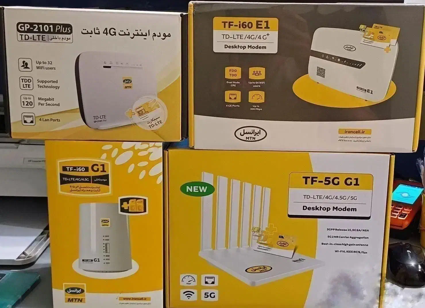 مودم سیمکارتی TDLTE ایرانسل i60 i120 خانگی 5G|مودم و تجهیزات شبکه|تبریز, |دیوار