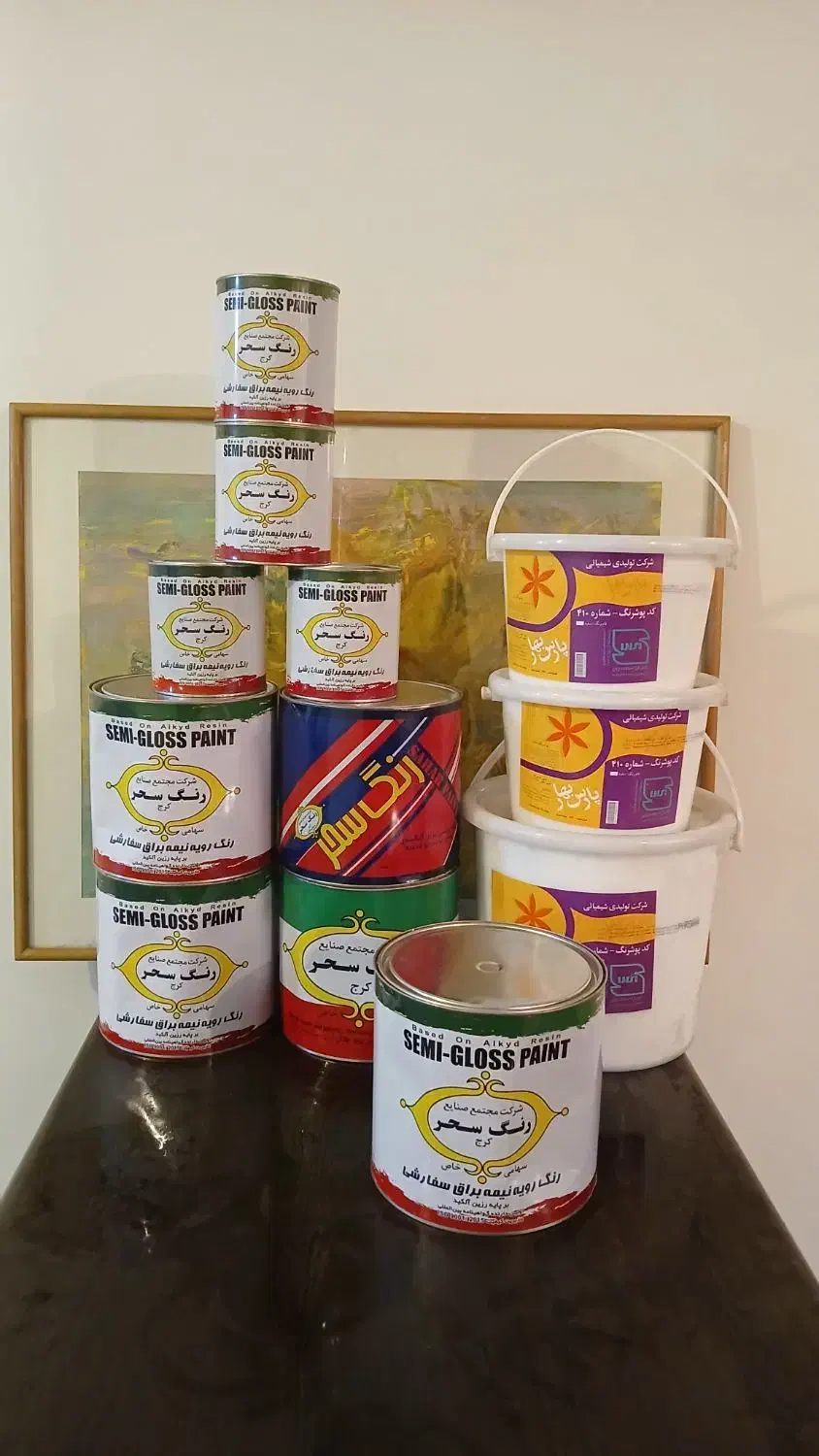 ۹ عدد رنگ سفید سحر مات و براق و نیم براق ۴ کیلویی|مصالح و تجهیزات ساختمان|تهران, فلسطین (میدان انقلاب)|دیوار