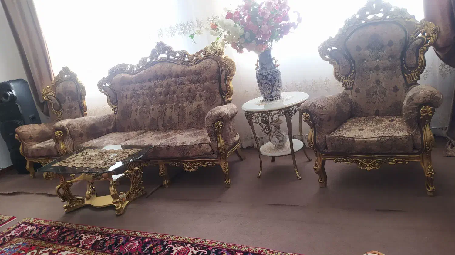 مبل سلطنتی 9نفری|مبلمان خانگی و میز عسلی|اهر, |دیوار