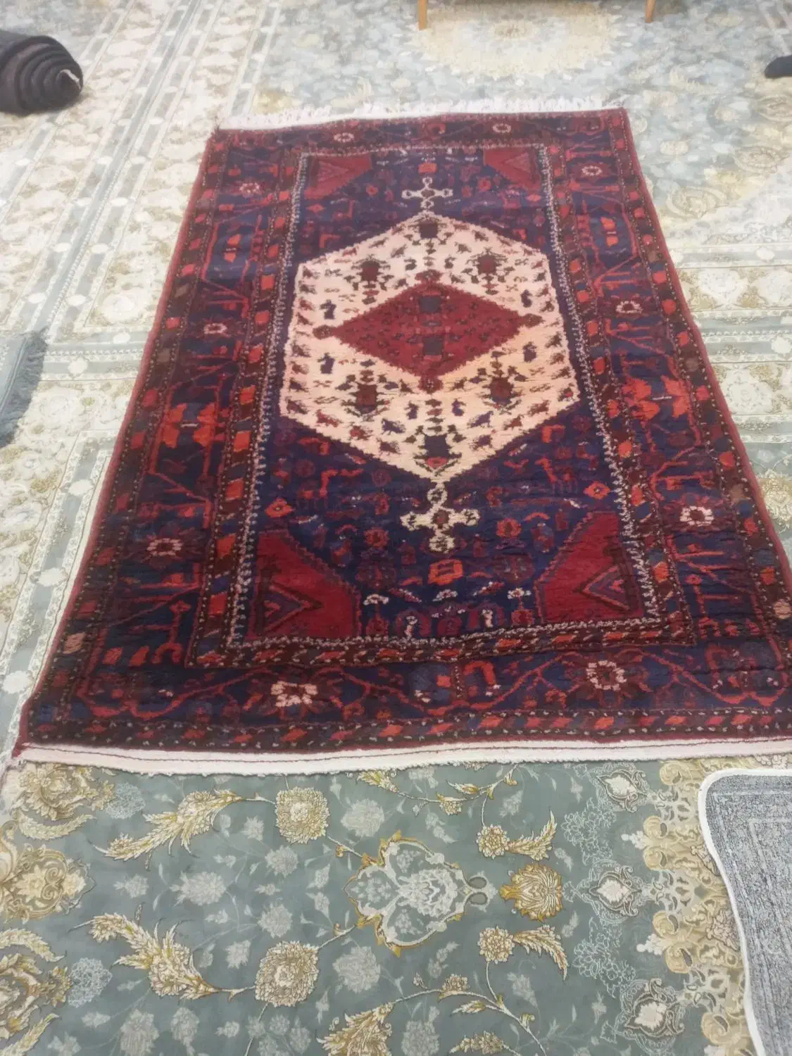 قالیچه دست بافت ۳عددیک در۳و۵عددایکی برفرش خوب|فرش|خرمدره, |دیوار