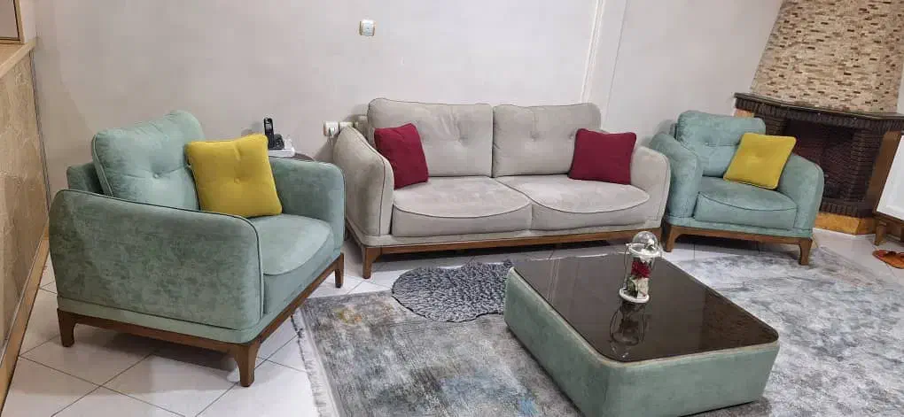 مبل راحتی با پاف|مبلمان خانگی و میز عسلی|تهران, شهرک دریا|دیوار