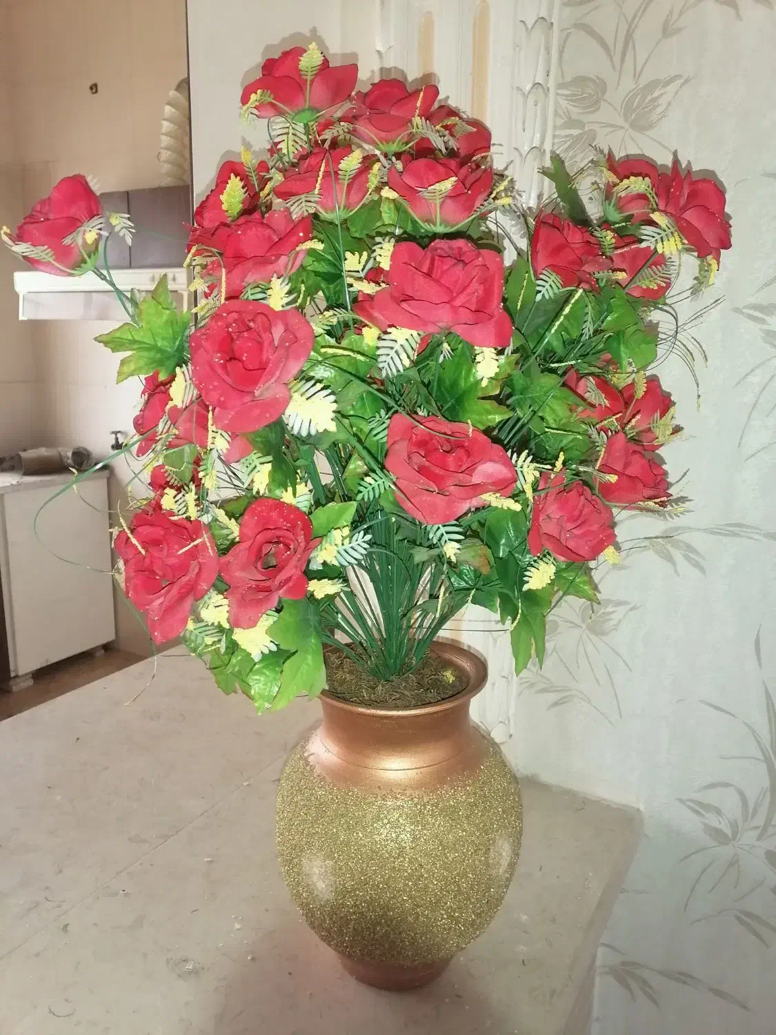 گلدان و گل مصنوعی|گل مصنوعی|شیراز, زند|دیوار