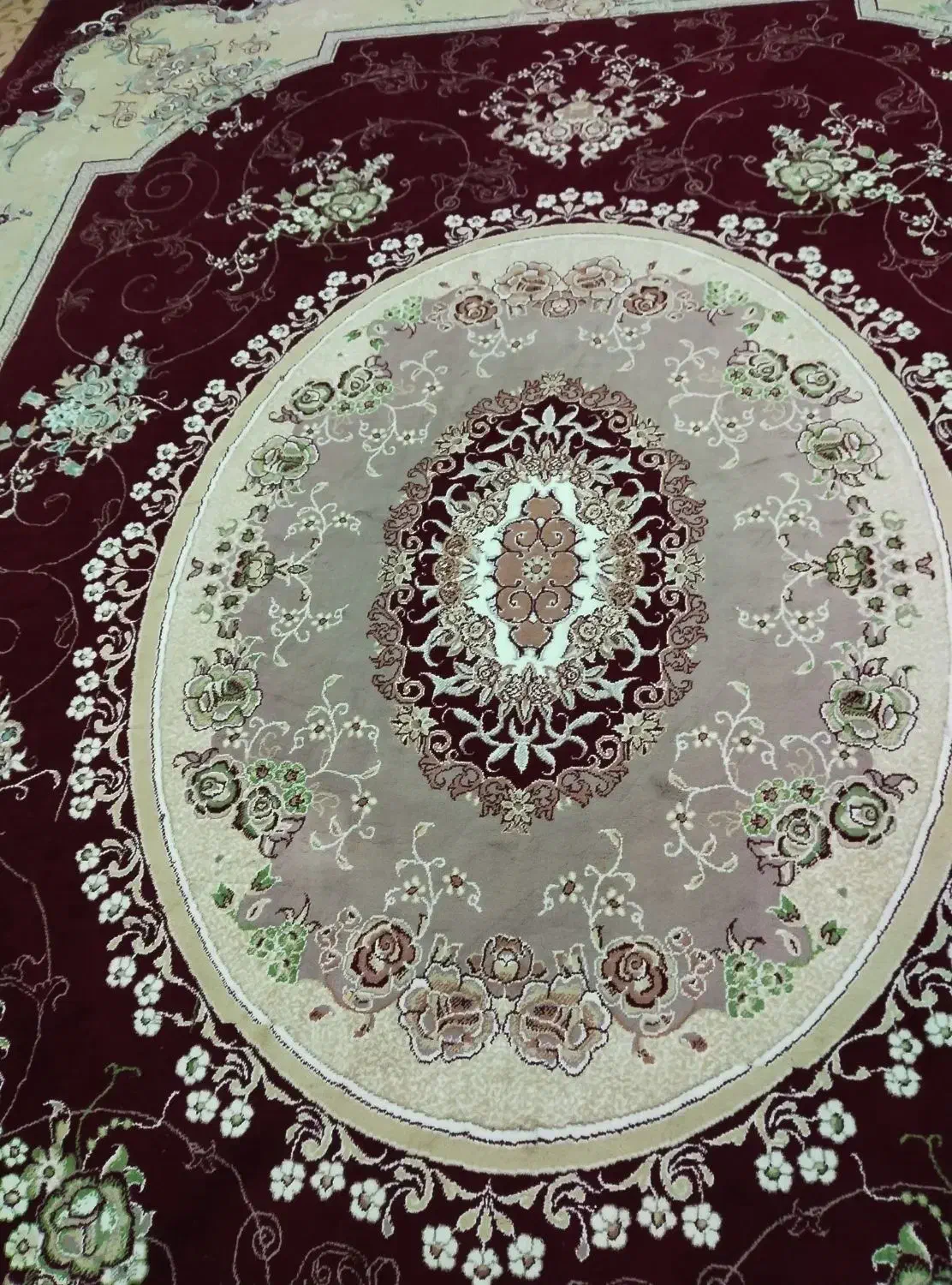 قالی زرشکی ۵۰۰شانه|فرش|دورود, |دیوار