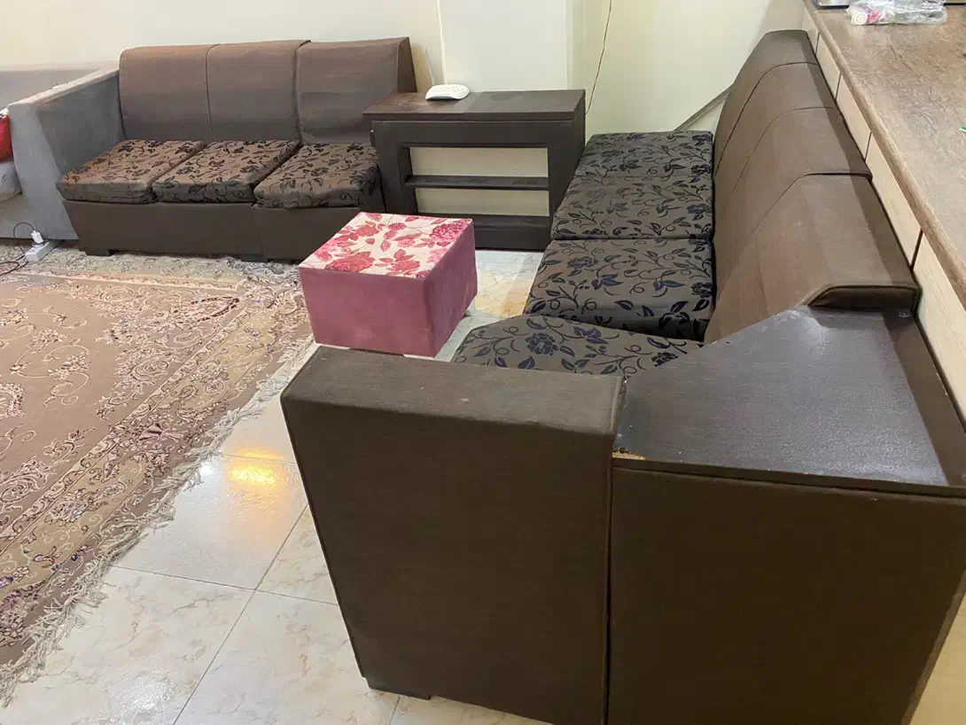 مبل ال راحتی 7 نفره همراه با عسلی|مبلمان خانگی و میز عسلی|تهران, جیحون|دیوار