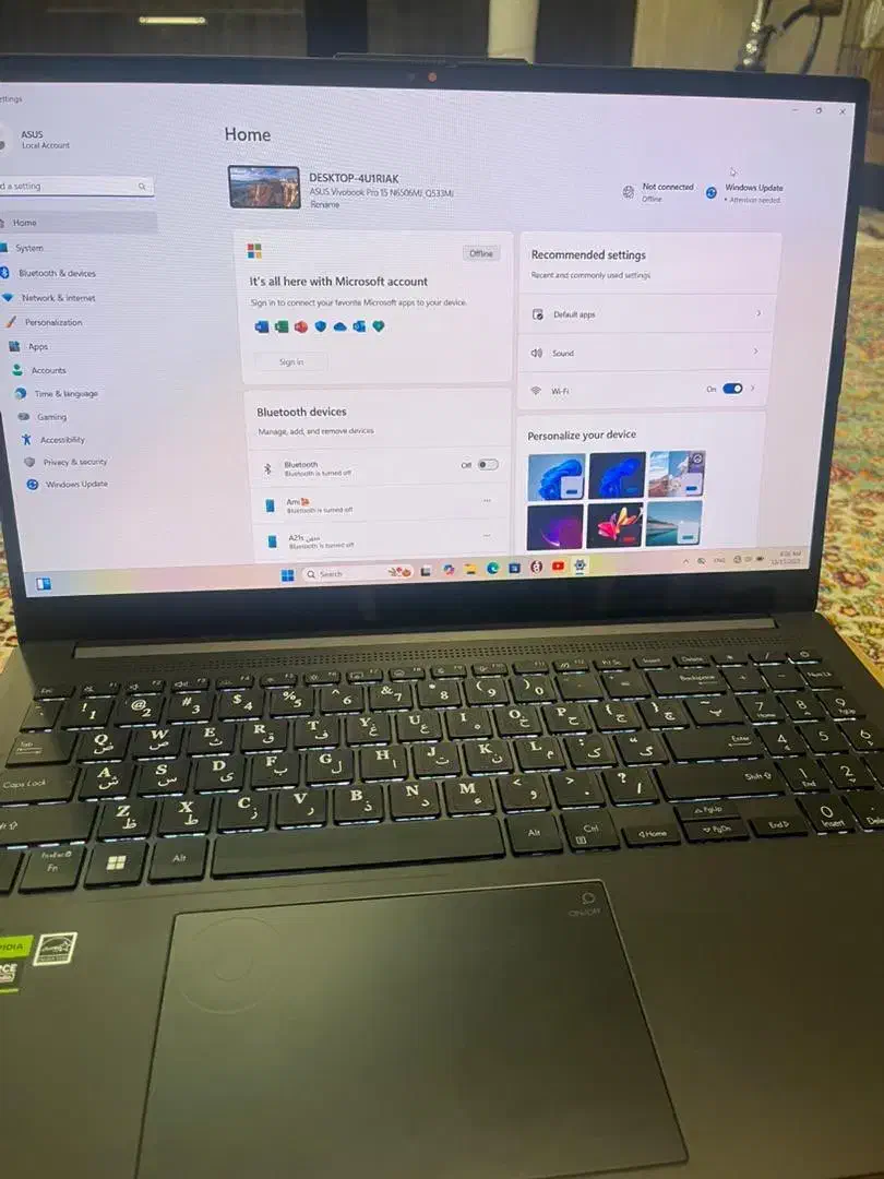 لپتاپ|رایانه همراه|پرند, فاز ۳|دیوار