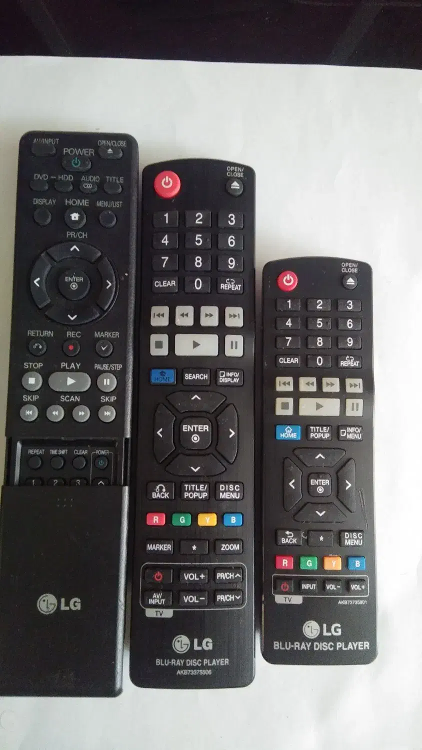 کنترل ویدیو و بلورای LG|پخش‌کننده DVD و ویدیو|تهران, فلسطین (میدان انقلاب)|دیوار