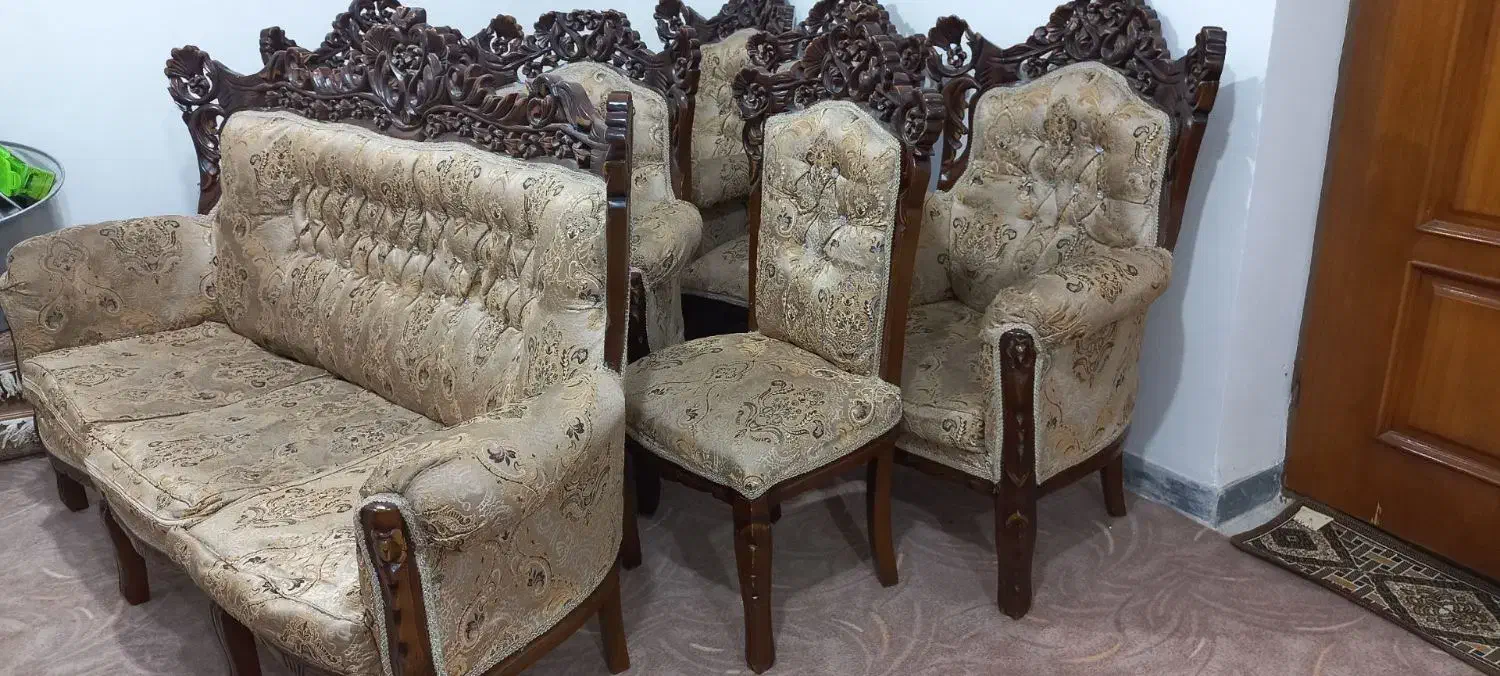 مبل سلطنتی ۷نفره در حد|مبلمان خانگی و میز عسلی|ویلکیج, |دیوار