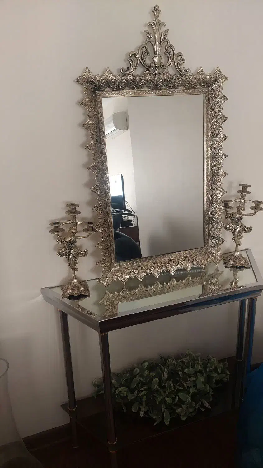 آینه وشمعدان برنز|آینه|کرج, عظیمیه|دیوار