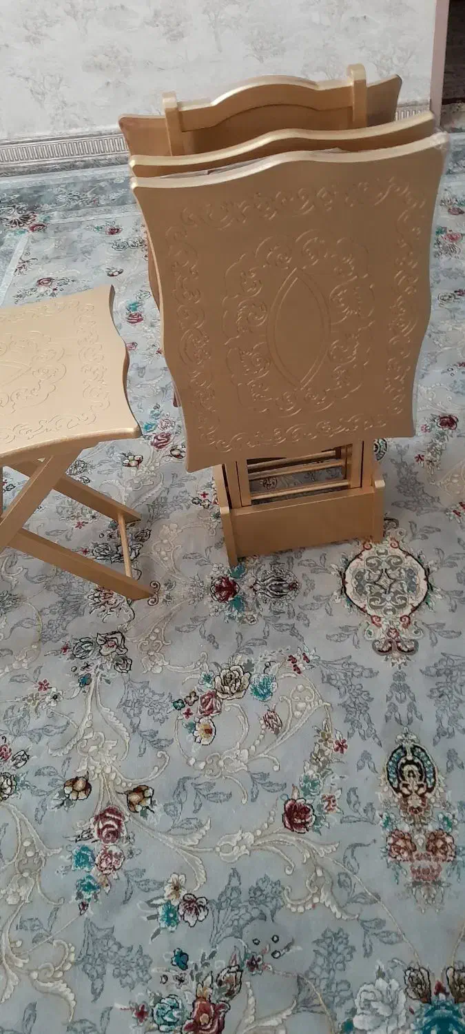 میز تاشو مبل ۴تایی با استندنو نو|میز و صندلی غذاخوری|قرچک, مهدیه|دیوار