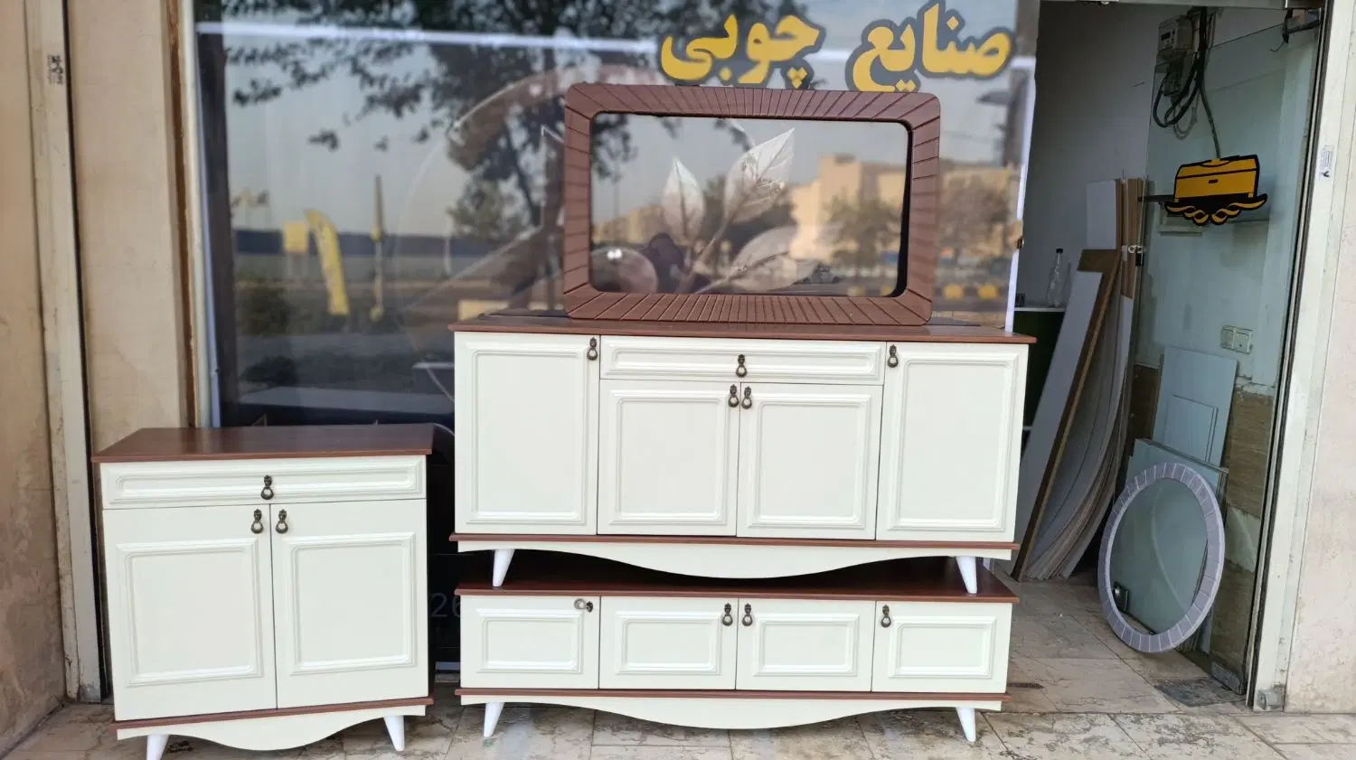 آیینه و کنسول و میز تلویزیون مدل نیلوفر|بوفه، ویترین، کنسول|تهران, صاحب الزمان|دیوار