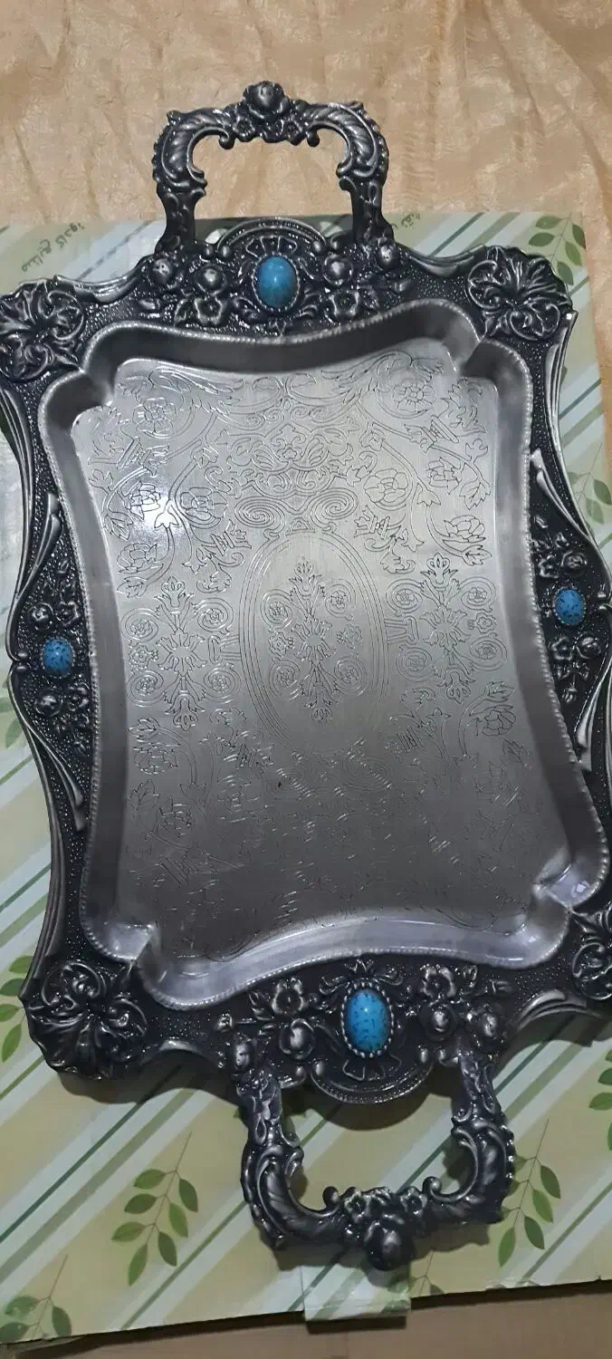 سـینی بزرگ پیوتر نو ومیـوه خـور ی|ظروف سرو و پذیرایی|شیراز, سلطان آباد|دیوار