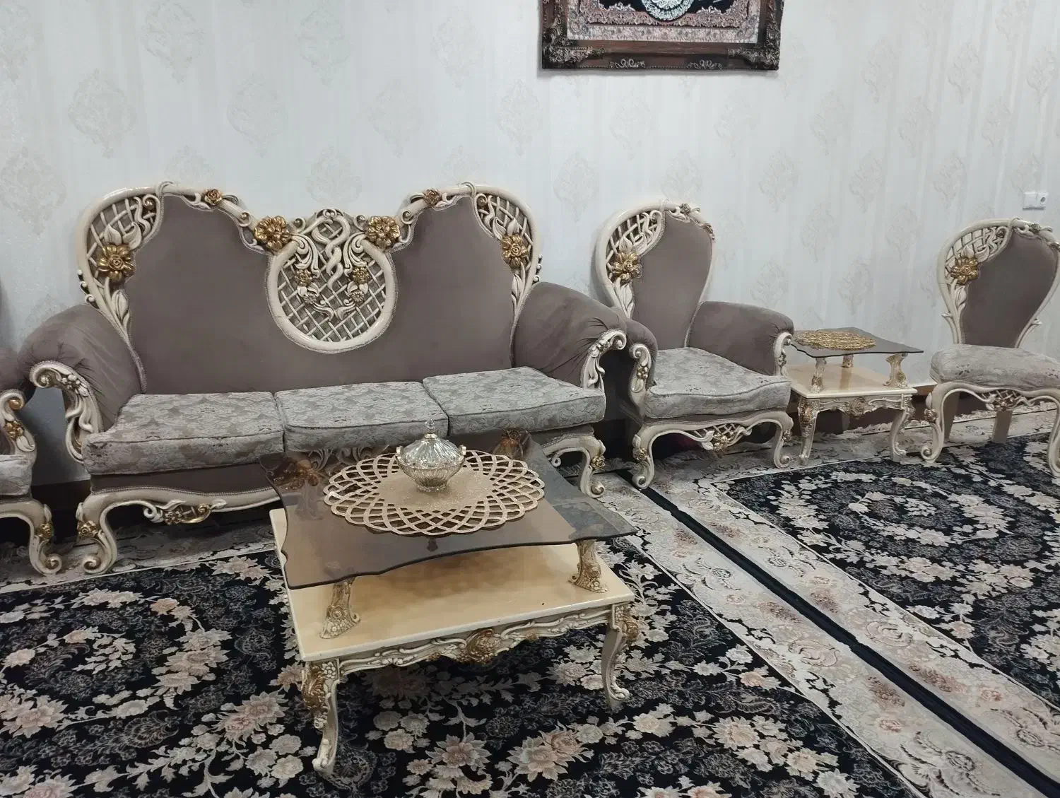 مبلمان 9نفره و میز عسلی|مبلمان خانگی و میز عسلی|اهواز, شهرک الهیه|دیوار