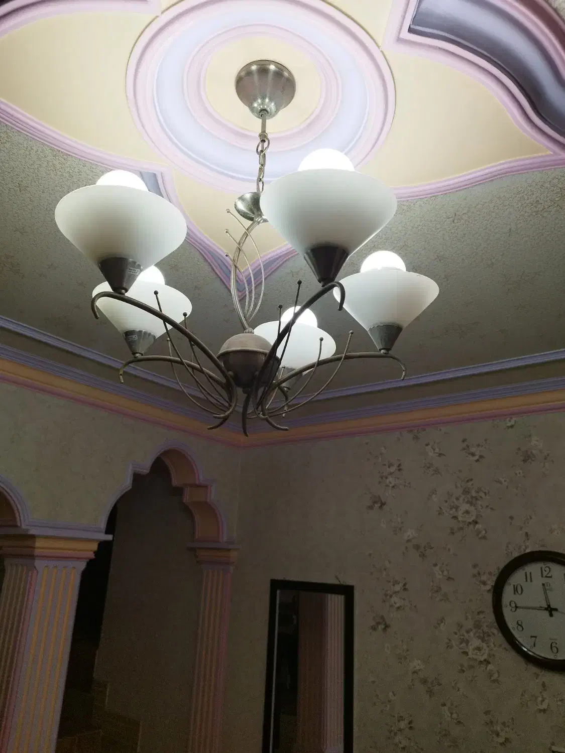 دو شاخه لوستر|لوستر و چراغ آویز|بجنورد, |دیوار