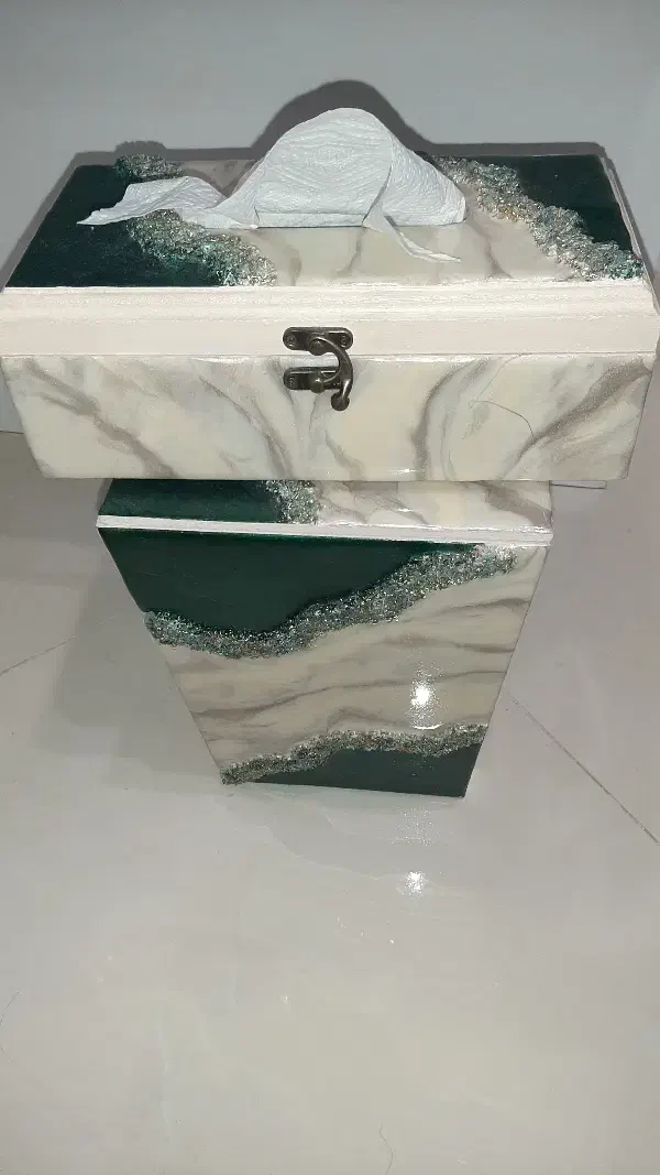 سطل و جا دستمالی کنار سالنی|صنایع دستی و سایر لوازم تزئینی|قم, انسجام|دیوار