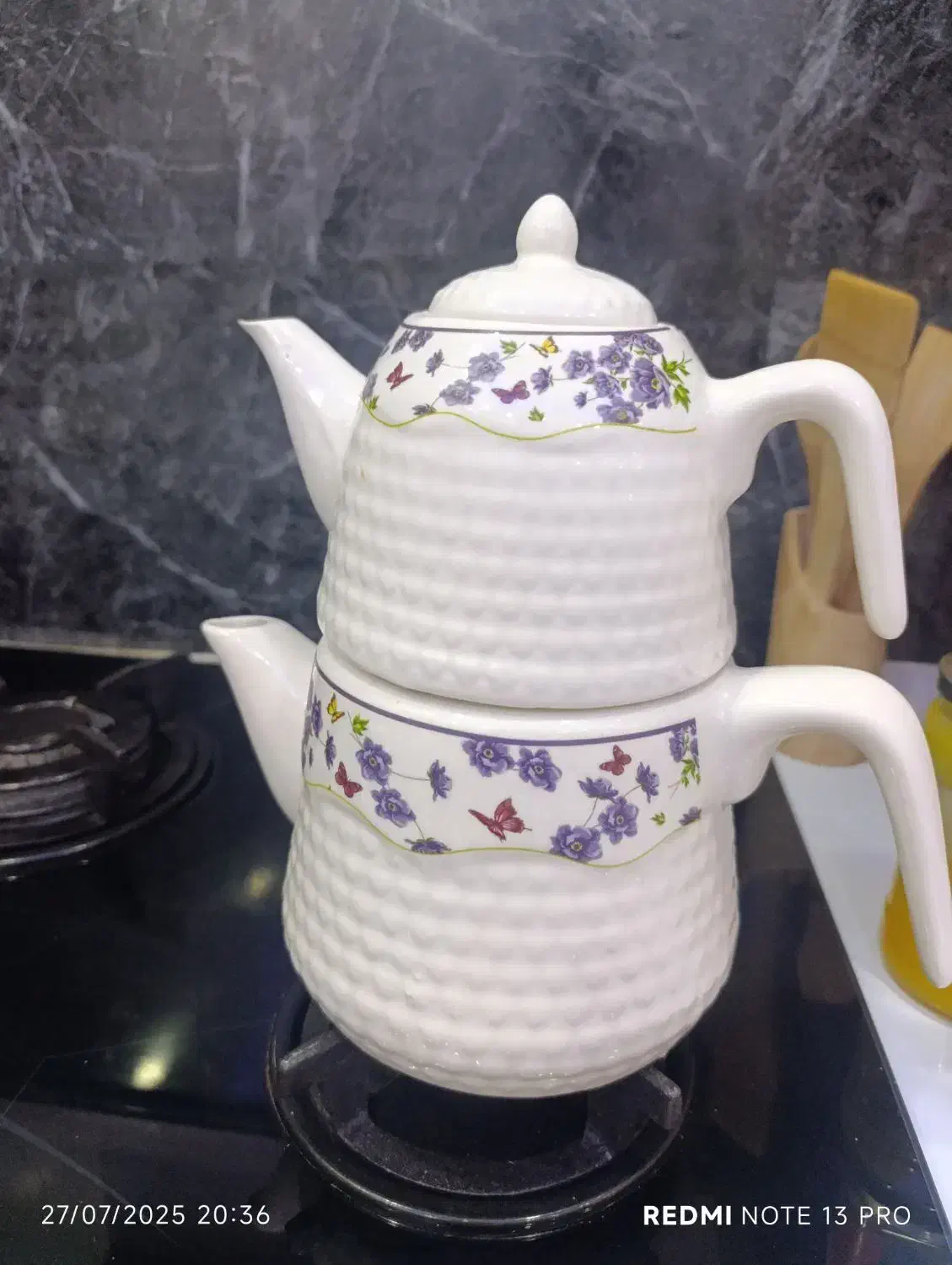 کتری قوری سرامیکی درجه ۱ شعله مستقیم فروش فوری|قوری، کتری، قهوه‌ساز دستی|اصفهان, نقش جهان|دیوار