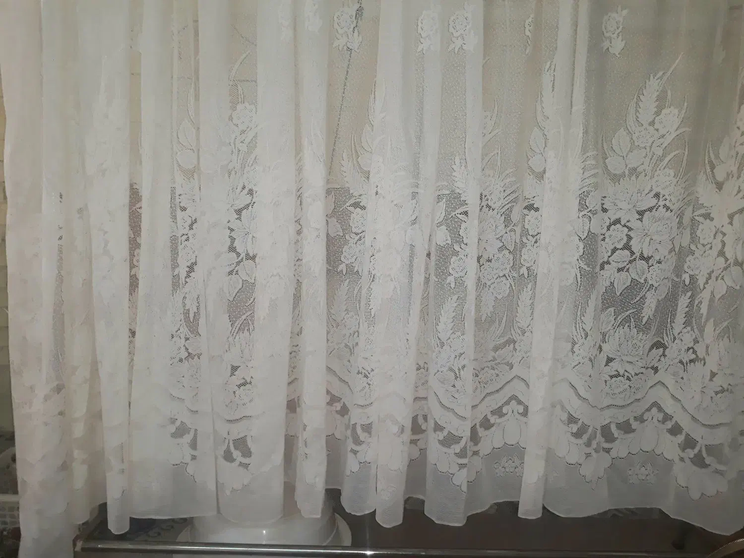 پرده تور سفید ، پرده سه لایه دو عدد و|پرده، رانر، رومیزی|نجف‌آباد, ویلاشهر|دیوار