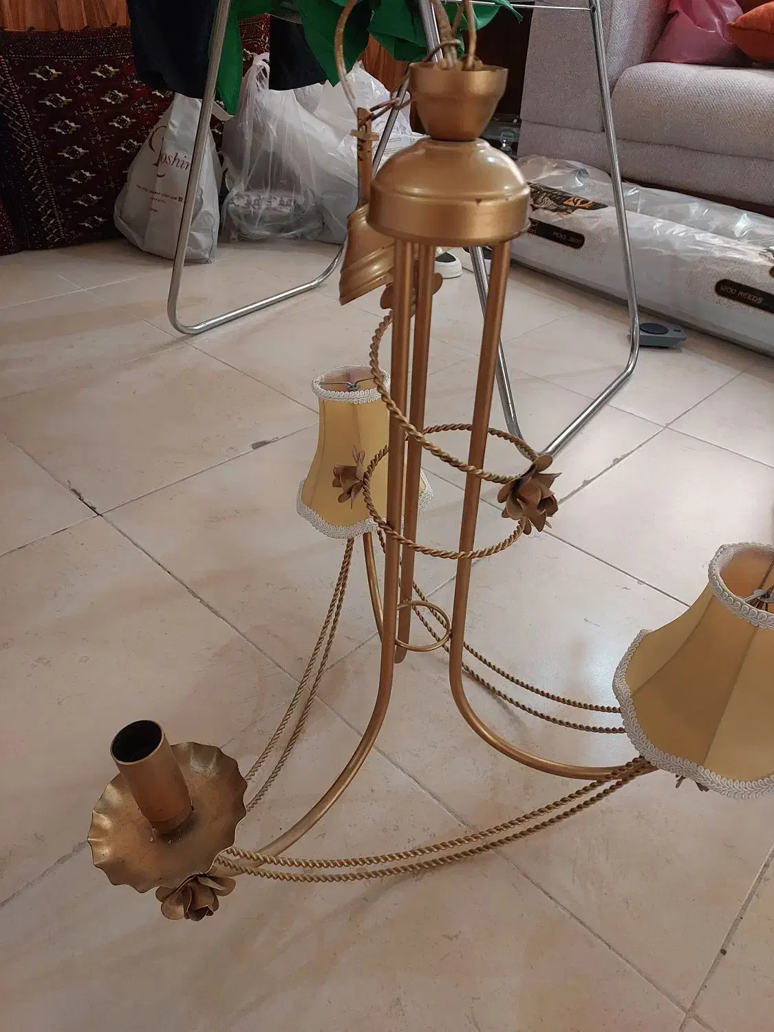 لوستر طرح برنجی|لوستر و چراغ آویز|تهران, شارق|دیوار