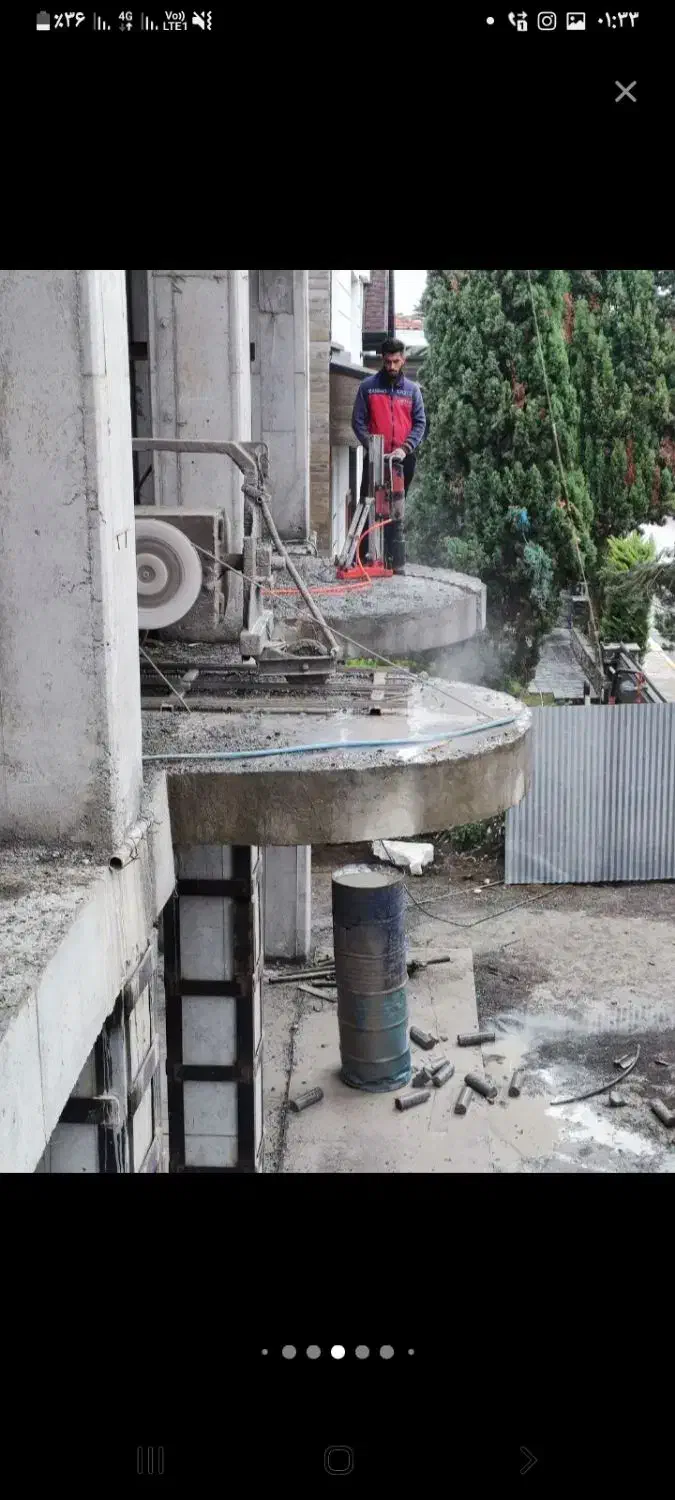 کرگیری و سوراخکاری و برش بتن و کاشت میلگرد|خدمات پیشه و مهارت|تهران, سلسبیل شمالی|دیوار