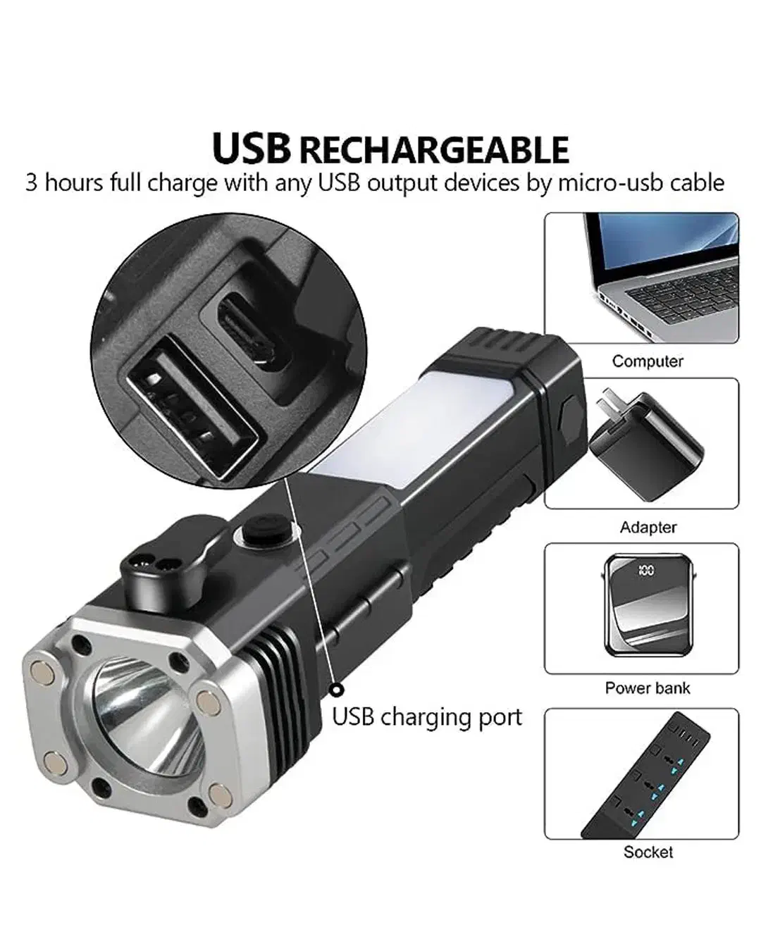 چراغ قوه دستی ۸کاره|کوهنوردی و کمپینگ|تبریز, |دیوار