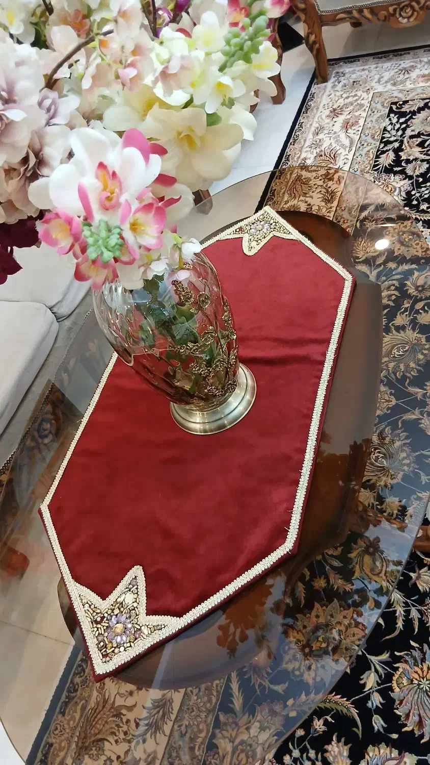 رومیزی ورانر مخمل|پرده، رانر، رومیزی|تهران, شهرک طالقانی|دیوار