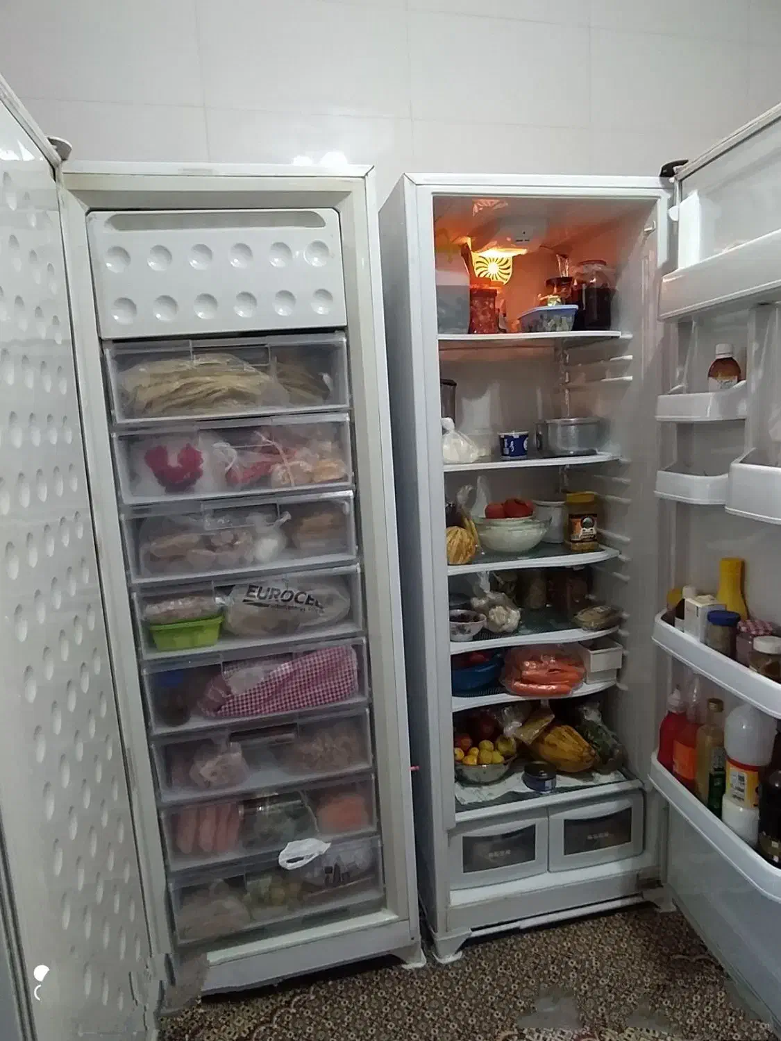 یخچال فریزر دو قلو مارک الکترواستیل|یخچال و فریزر|قائن, |دیوار