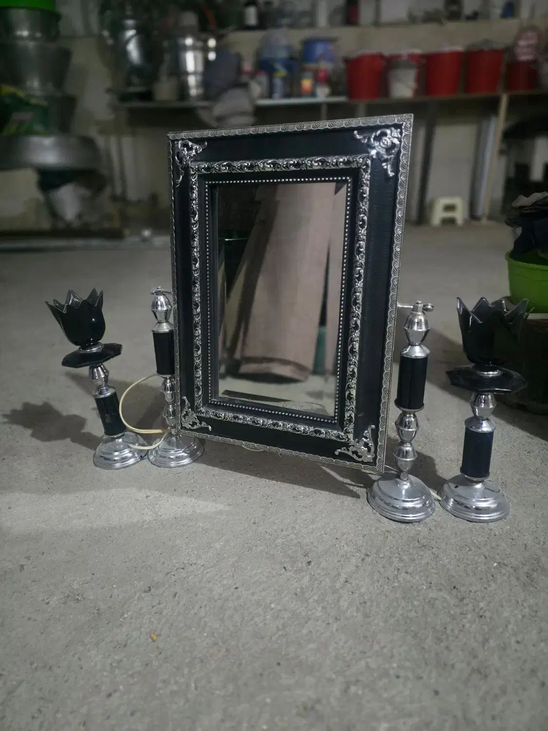 آینه شمعدان|آینه|ارومیه, |دیوار