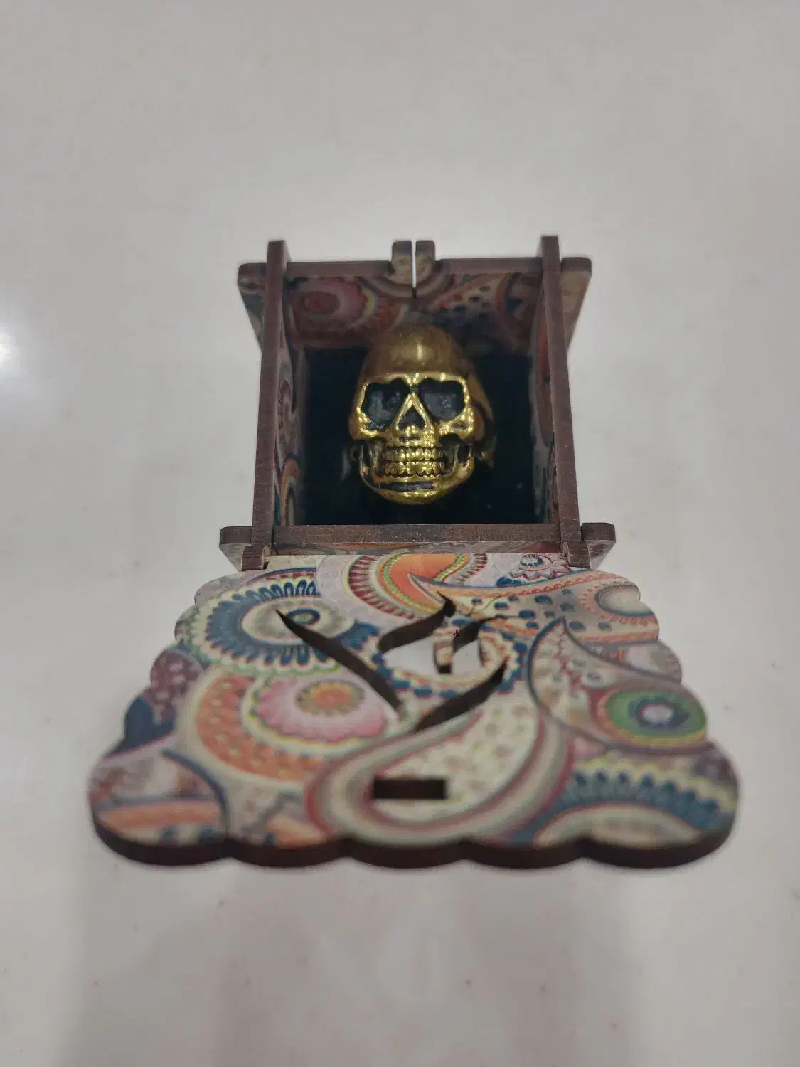 انگشتر مردانه استیل ابکاری طلا سر اسکلت|بدلیجات|شیراز, شهرک بزین|دیوار