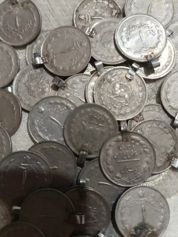 ۴۹عدد سکه یک ریالی شاهی|کلکسیون سکه، تمبر، اسکناس|خمینی‌شهر, |دیوار