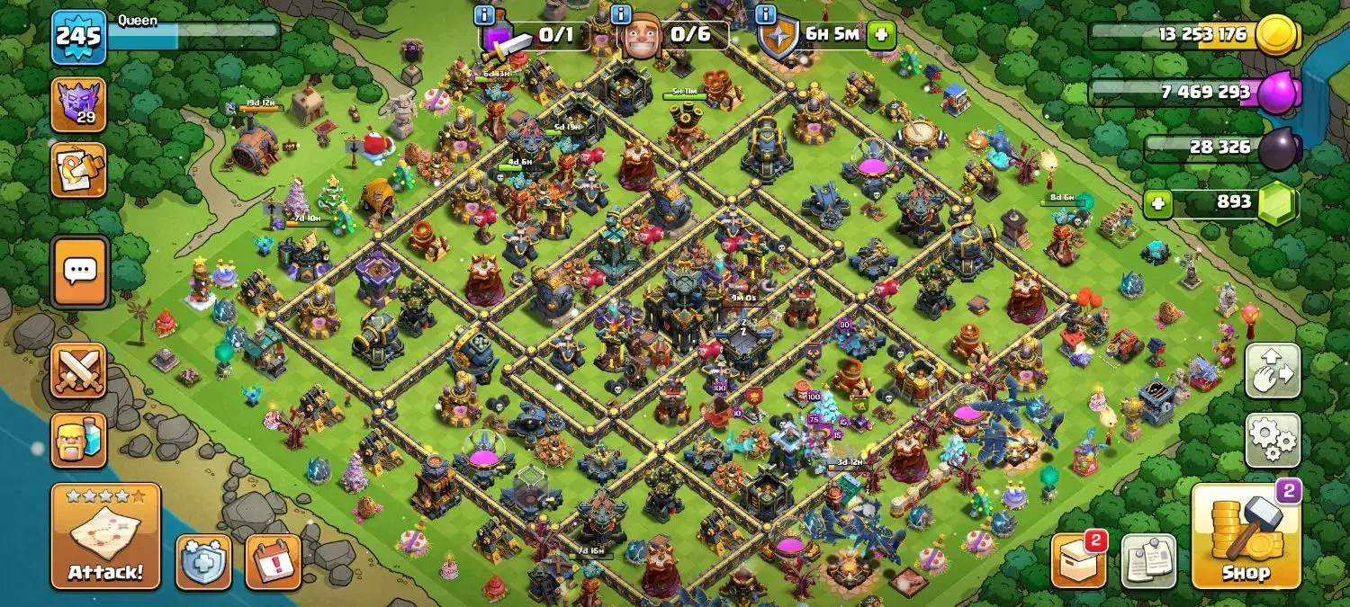 اکانت کلش اف کلنز تان 17 مکس لول 245|کنسول، بازی ویدئویی و آنلاین|اصفهان, کوی امیریه|دیوار