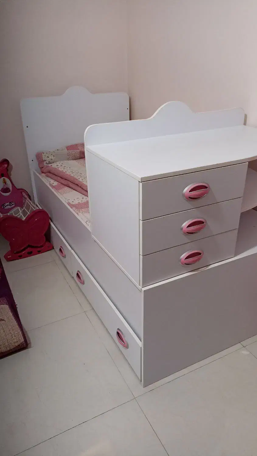 سرویس خواب کودک بهمراه تشک طبی|تخت و صندلی بچه|اهواز, شهرک دانشگاه|دیوار