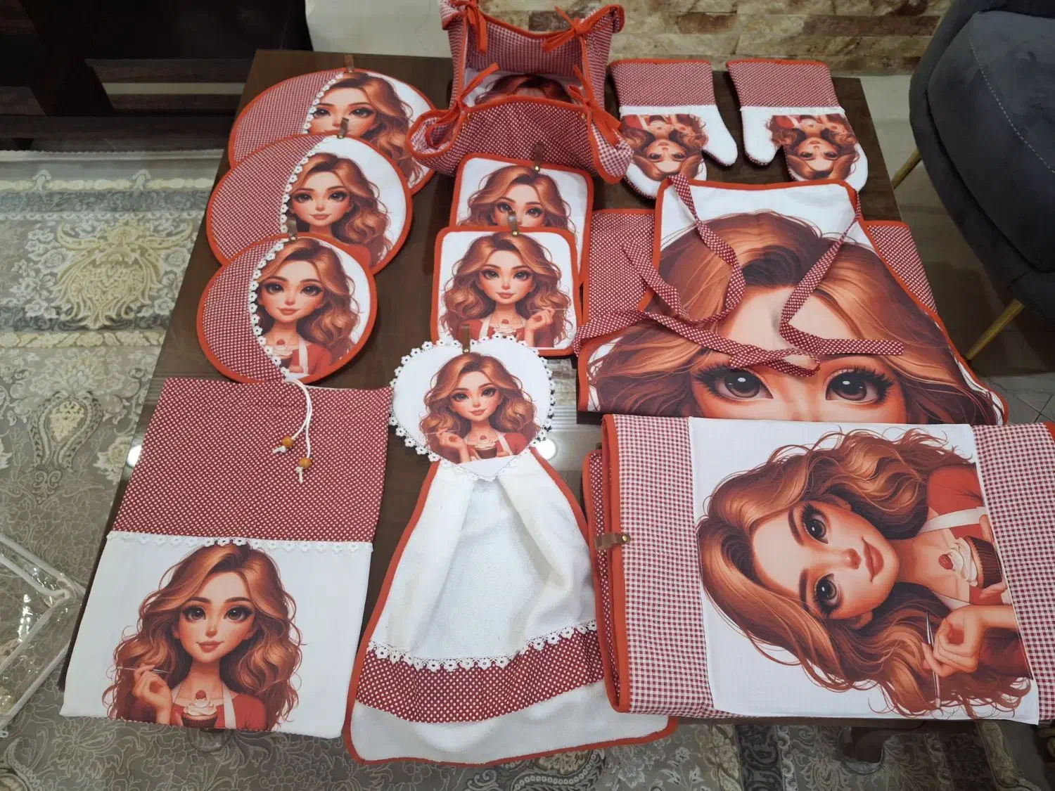 سرویس اشپزخونه خونه|سفره، حوله، دستمال آشپزخانه|تهران, تهرانسر شمالی|دیوار